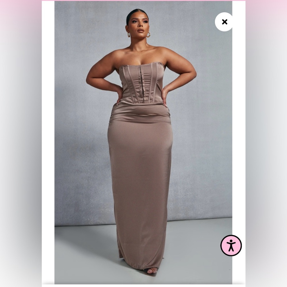 NWT Pretty Little Things satin corset dress